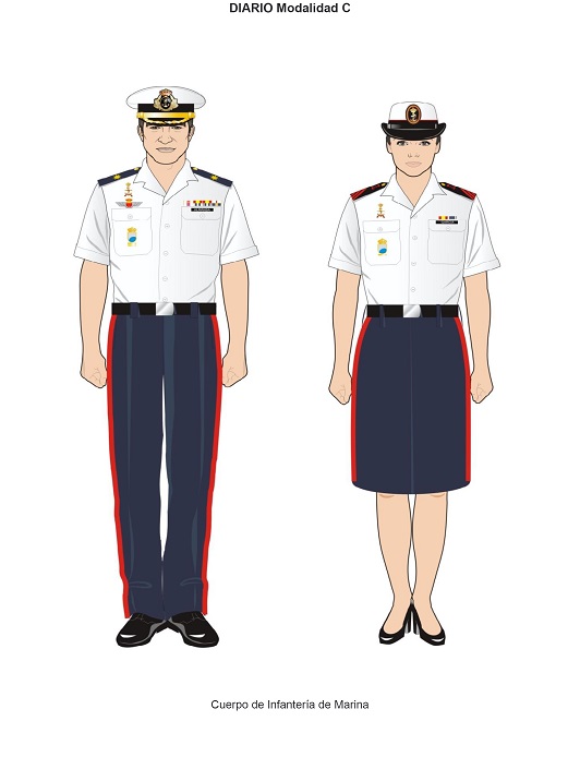 Uniformes infantería de marina verano trabajo